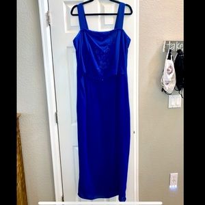 After Dark - Royal blue after dark dress Beaded Overlay formal 14 W - 2 Piece